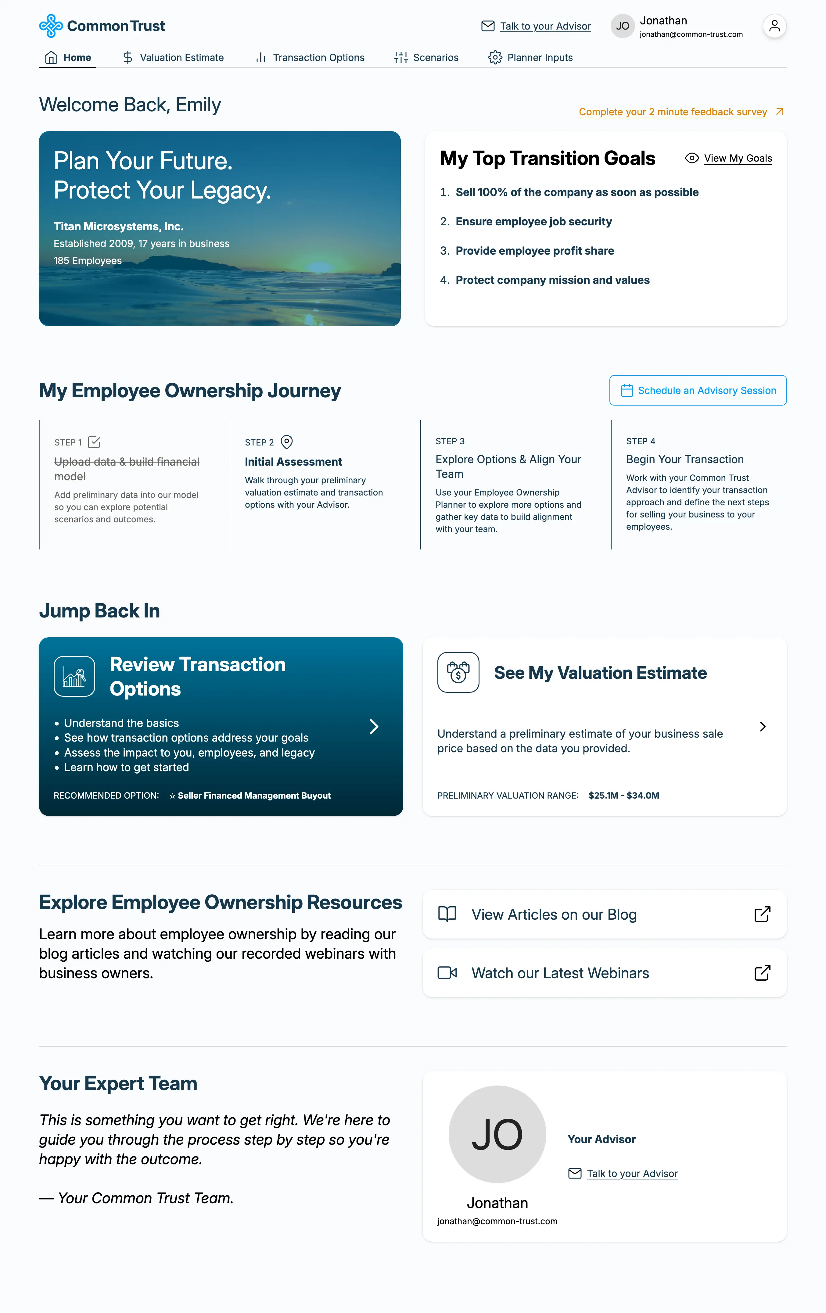 EO Planner full-page preview